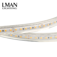 Lampu Strip LED AC 220V SMD 2835 Tahan Air IP65 Lapisan PVC Sambungan Pria Wanita untuk Dekorasi Rumah 3000K/4000K/6000K CRI 80
