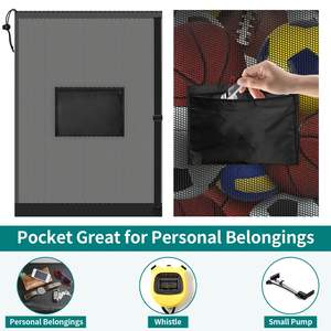 ถุงตาข่ายแบบหูรูดขนาดใหญ่อุปกรณ์ยิมกระเป๋าตาข่ายกีฬาแบบกำหนดเองสำหรับเก็บวอลเลย์บอลบาสเกตบอล - Product Image 5