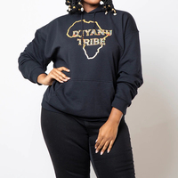 Sweat à capuche unisexe à imprimé africain Gold Green Kente Hooded Top African Map Graphic Hoodie pour femmes