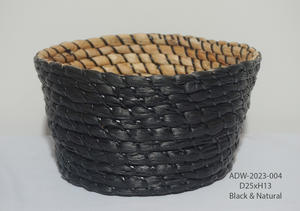 ตะกร้าเก็บหญ้าทะเลสานทรงกลมคุณภาพพรีเมียมของตกแต่งอเนกประสงค์สไตล์โบโฮเหมาะสำหรับพื้นที่อยู่อาศัยที่ยั่งยืน - Product Image 5