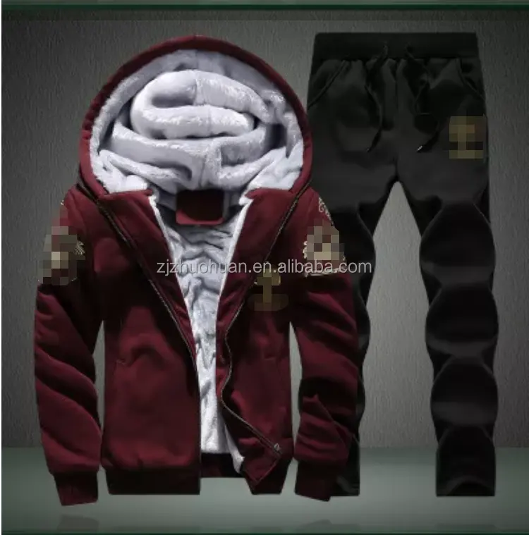 Wholesale Custom Coldker Men Winter Outfits Casual Tracksuits Warm Clothes Men Two Piece Outfits Fashion Sets