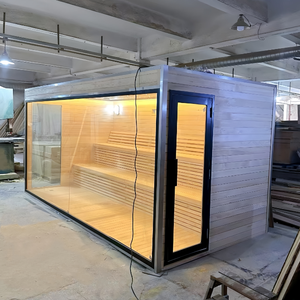 Sauna al aire libre <span class=keywords><strong>para</strong></span> 2-6 personas, <span class=keywords><strong>madera</strong></span> de <span class=keywords><strong>cedro</strong></span> rojo canadiense con luz LED y reproductor de música - Product Image 3