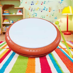 Tambor de Mano de Plástico Colorido, Instrumento Musical Educativo, Tambor Africano con Baquetas, Accesorio para Actuaciones en Escenario - Product Image 2