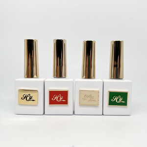 Bouteille de vernis à ongles blanc vide de 20ml en vrac, bouteille et boîte de vernis à ongles d'art personnalisé, brosse de bouteille de vernis à ongles - Product Image 1