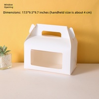 Boîte cadeau en papier kraft biodégradable écologique portable avec fenêtre transparente, boîte rigide pour gâteau, biscuit, dessert, savon artisanal