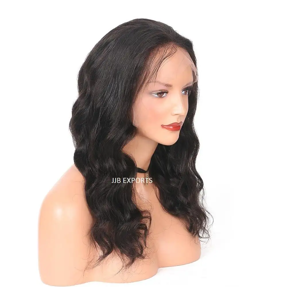 Gelombang Alami 13X4 Wig Rambut Perawan Manusia Frontal, Kutikula Transparan Renda Penuh Tidak Diproses Wig Renda Swiss India