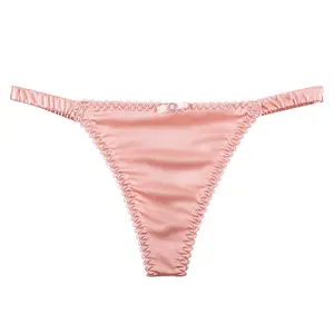 New sexy women's thong satin thong light breathable sexy underwear women's silk satin thong panty