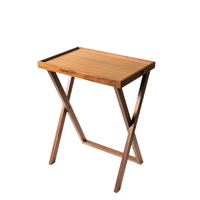 Klappbarer X-förmiger Bambus-Beistelltisch Moderner Luxus Hochwertiger Ästhetischer Wohnzimmer-Kaffeetisch Tragbarer Nachttisch Schlafzimmer