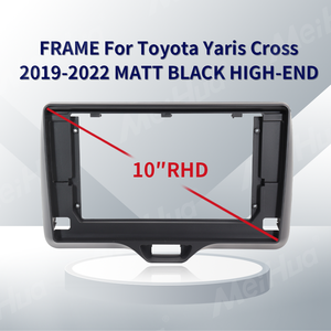 Meihua Vente chaude Cadre radio DVD pour voiture 10 pouces <span class=keywords><strong>Noir</strong></span> mat pour Toyota <span class=keywords><strong>Yaris</strong></span> <span class=keywords><strong>Cross</strong></span> 2019-2022 Placement sur tableau de bord HAUT DE GAMME - Product Image 2