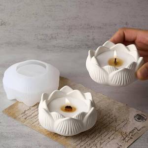 Silicona Lotus para la elaboración de portavelas, artesanías de yeso y resina, ceniceros y cajas de almacenamiento, molde de fundición universal. - Product Image 1