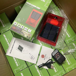 PIR cảm biến năng lượng mặt trời cảnh báo đèn IP65 8Leds DC phí thời gian để scare Off Crop tàu khu trục 1-8M công suất cao phát sóng Loa WI - Product Image 6