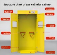 Lemari Penyimpanan Tabung Gas Stainless Steel dengan Fungsi Alarm Pencegahan Kebakaran untuk Laboratorium, Perlengkapan Laboratorium, Epoxy