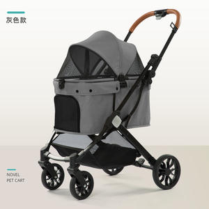 Carrito <span class=keywords><strong>de</strong></span> Paseo Plegable Ligero para Mascotas, Material Oxford, Carrito <span class=keywords><strong>de</strong></span> Viaje para Perros, Transportador <span class=keywords><strong>de</strong></span> Lujo para Perros Medianos - Product Image 4
