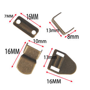 100세트 JieLi JL-510 황동 니켈 프리 실버 후크 및 클라스프 16x10mm 바지/스커트 비봉제 패션 의류 DIY - Product Image 2