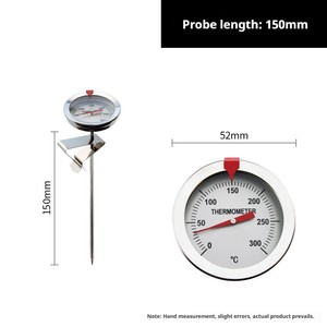 Küchen-Wasserfestes Einstech-<span class=keywords><strong>Thermometer</strong></span> 5,2 cm Zifferblatt Edelstahl Analog Frittieröl-<span class=keywords><strong>Thermometer</strong></span> Lebensmittel-Süßigkeiten-<span class=keywords><strong>Thermometer</strong></span> - Product Image 4