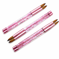 Fournisseur professionnel de produits pour ongles : Gel UV importé pour nail art, avec paillettes roses, gel de peinture à manche huilé, liner de dessin et pinceau en poils de Kolinsky