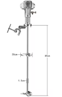 Mélangeur Agitateur Pneumatique Automatique avec Support pour Peinture, Revêtements, Encre et Colle