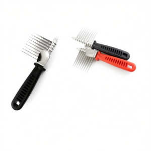 Peigne démêlant à poignée en D pour animaux de compagnie, outil de toilettage pour animaux de compagnie en acier inoxydable de 6 cm - Product Image 2
