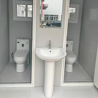Toilettes mobiles préfabriquées durables en acier pour la construction – Toilettes extérieures portables de luxe en promotion