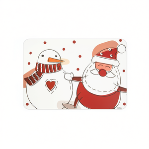 ชุดแผ่นรองจานเอ็กเซลซา 6 ชิ้น ลายตุ๊กตาหิมะ พลาสติก 43x28.5 ซม. หลากสี ชุดภาชนะสำหรับโต๊ะอาหารคริสต์มาส - Product Image 3