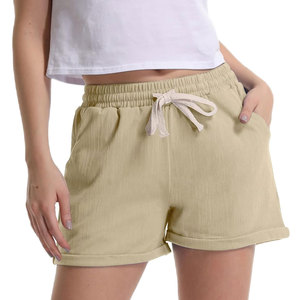 Pantalones Cortos Casuales de Moda Urbana para Mujer en Oferta, Pantalones Cortos Casuales de Cintura Media a la Moda para Mujer, Precio Bajo, Color Sólido - Product Image 5