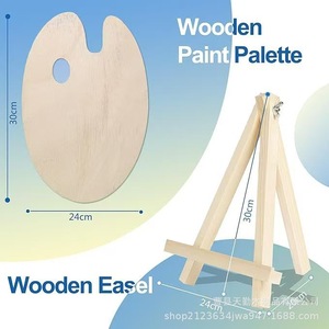 Chevalet en bois pour peinture sur table, support polyvalent triangulaire pour étudiants en art, tableau d'affichage pour croquis à l'huile - Product Image 5