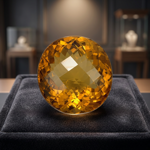 Citrine dorée foncée 100% naturelle, taille ovale 8*10mm, traitée thermiquement, effet étoilé, pierre précieuse en vrac pour la création de bijoux personnalisés - Product Image 1