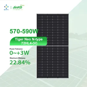 Jinko 590 Watt 570W 575 W 580W 585W Paineis Solares 1000 Watts Tiger N-Type Paneles solares Mono Cristalino Precio de China