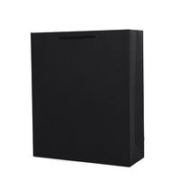 Custom Paper Bag Bags Factory Supplier Custom Logo Card Board Paper Bag Clothing Shopping Black Cardboard Gift Boutique Bags With Cotton Handles