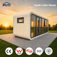 Mini-maison de luxe Apple Cabin de 20 pieds, prix direct, préfabriquée, portable, bureau modulaire de 40 pieds, maison-conteneur étanche