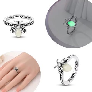 Anillo de Eternidad de Plata de Ley 925 para Mujer, Diseño de Estrella de Luciérnaga, Apilable, Romántico, para Boda, Día de San Valentín, 2025 - Product Image 3