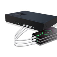 Estación de Carga Industrial de Metal con 8 Puertos USB-C PD 3.0, Cargador Rápido de 45W por Puerto para Laptop, Tablet, PC, Cámara