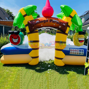 Fête foraine extérieure de qualité commerciale avec machine à canons, jeu interactif gonflable et piscine à mousse - Product Image 6