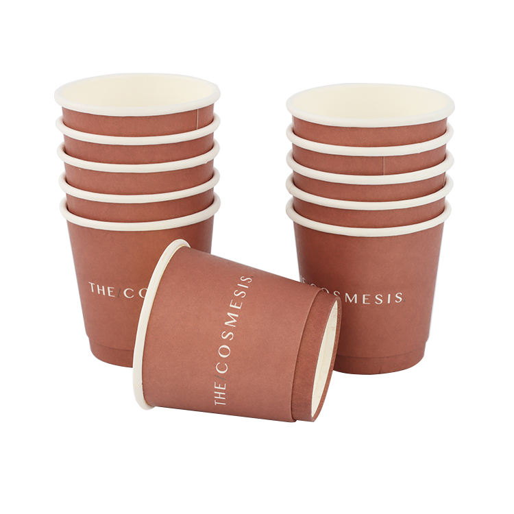 promotion Custom Logo Printed Disposable Double Wall Biodegradable Paper Cups