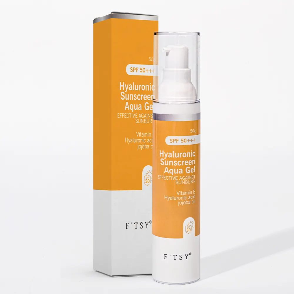 Eigenmarke SPF 50 PA++++ für breites Spektrum Blaulichtschutz Hyaluronsäure Aqua Ultralicht-Sonnencreme-Gel