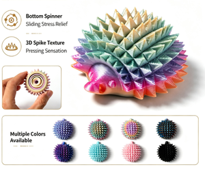 Toupie anti-stress hérisson imprimée en 3D, mini jouet sensoriel portable <span class=keywords><strong>pour</strong></span> enfants et adultes, décoration de bureau, cadeau - Product Image 1