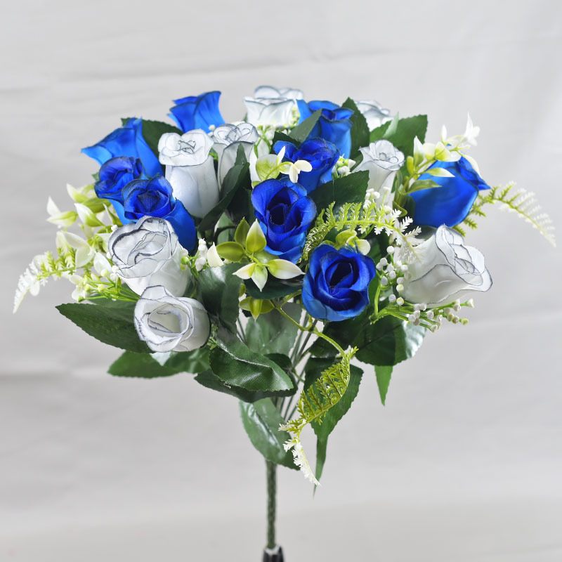 18 cabezas azul mate blanco + azul