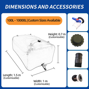 Réservoir d'eau flexible en PVC multi-usages pour chantier de construction et lutte contre l'incendie Stockage d'eau - Product Image 6