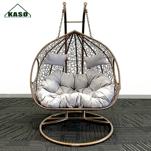 Garden Double Seat <strong>Egg</strong> Shape Patio Swing with Stand <strong>Uk</strong> Outdoor Rattan Wicker Hanging Swing <strong>Egg</strong> <strong>Chair</strong> - Product Image 2