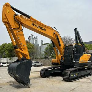 Excavatrice sur chenilles Hyundai 305 jaune, hydraulique, pour travaux de construction, machine lourde sur chenilles - Product Image 3