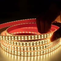 Bande lumineuse LED double rangée 2835 AC220V 240 LED/M IP20, éclairage haute luminosité, flexible et souple pour la décoration intérieure