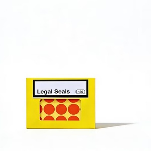 Étiquette autocollante adhésive rouge haute visibilité pour bureau et entreprise, petite étiquette de scellage rouge, prix de gros - Product Image 3