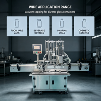 Machine de capsulage automatique électrique linéaire pour bouteilles et canettes en plastique – Haute productivité, serrage de bouchons