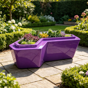 Meubles d'extérieur modulaires, chaises-lampadaires en fibre de verre personnalisées pour les parcs gouvernementaux et les espaces verts - Product Image 6