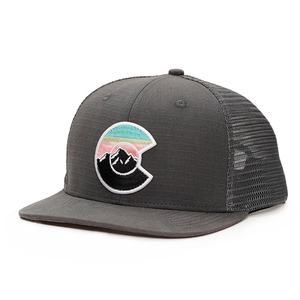 Custom 6 Panel Embroidery <b>Patch</b> logo Caps Ripstop Cotton Structured Trucker Hats Mesh <b>Back</b> - Product Image 1