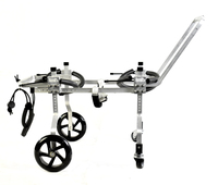 HEDY PW03 – fauteuil roulant à 4 roues en alliage d'aluminium pour chien et chat, chariot, fauteuil roulant pour pattes avant et arrière et chien et chat