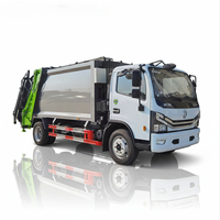 Camion compacteur de déchets Dongfeng D7 4x2 personnalisé avec levage de bras, capacité 9000/10000L, superstructure de collecte des déchets à commande hydraulique à distance
