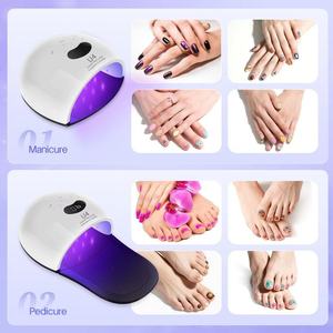Sèche-ongles <span class=keywords><strong>UV</strong></span> LED 48W à double usage, <span class=keywords><strong>lampe</strong></span> à ongles pour les mains et les pieds avec repose-pieds amovible - Product Image 5