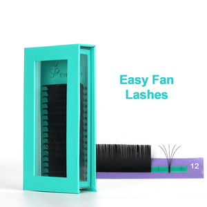 SP Wholesale Easy Fan Rapid Blooming Eyelash <span class=keywords><strong>Mega</strong></span> <span class=keywords><strong>Volume</strong></span> Fast Fanning Korean PBT Fiber Natural Long Natural Eyelash Extension - Product Image 1