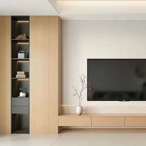 Modern Minimalist TV Wall System Custom Full Wall <b>Storage</b> Cabinet for Living Room Whole House Solution - Product Image 1